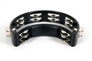 Rhythm Tech RT1010 Standard Tambourine. Black with Double Row Nickel Jingles