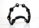 Rhythm Tech RT1210 Solo Tambourine. Black with Single Row Nickel Jingles
