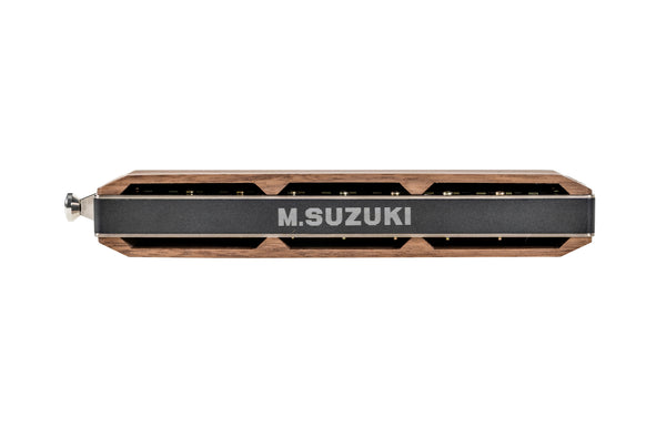 Suzuki S-64CW Sirius 16 Hole Chromatic Cross Harmonica. Wood Cover