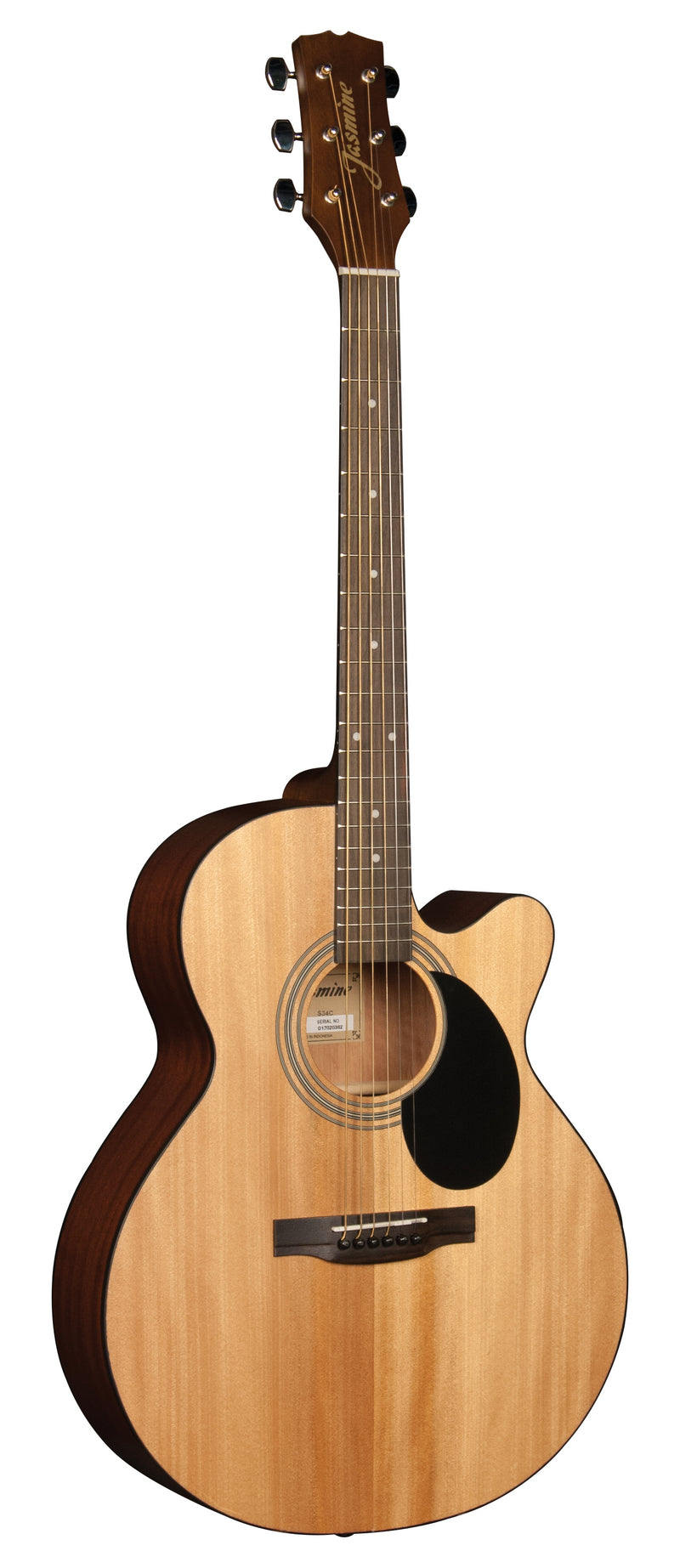 Jasmine S34C Orchestra Style Acoustic Guitar. Natural Finish