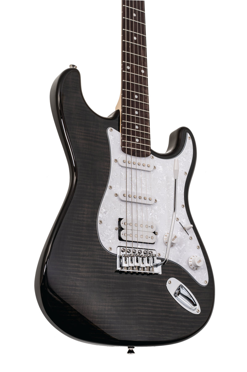 Washburn SDFTB Sonamaster Deluxe Electric Guitar, Transparent Black