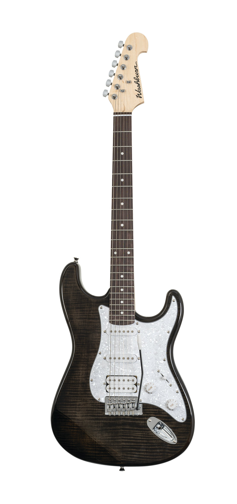 Washburn SDFTB Sonamaster Deluxe Electric Guitar, Transparent Black