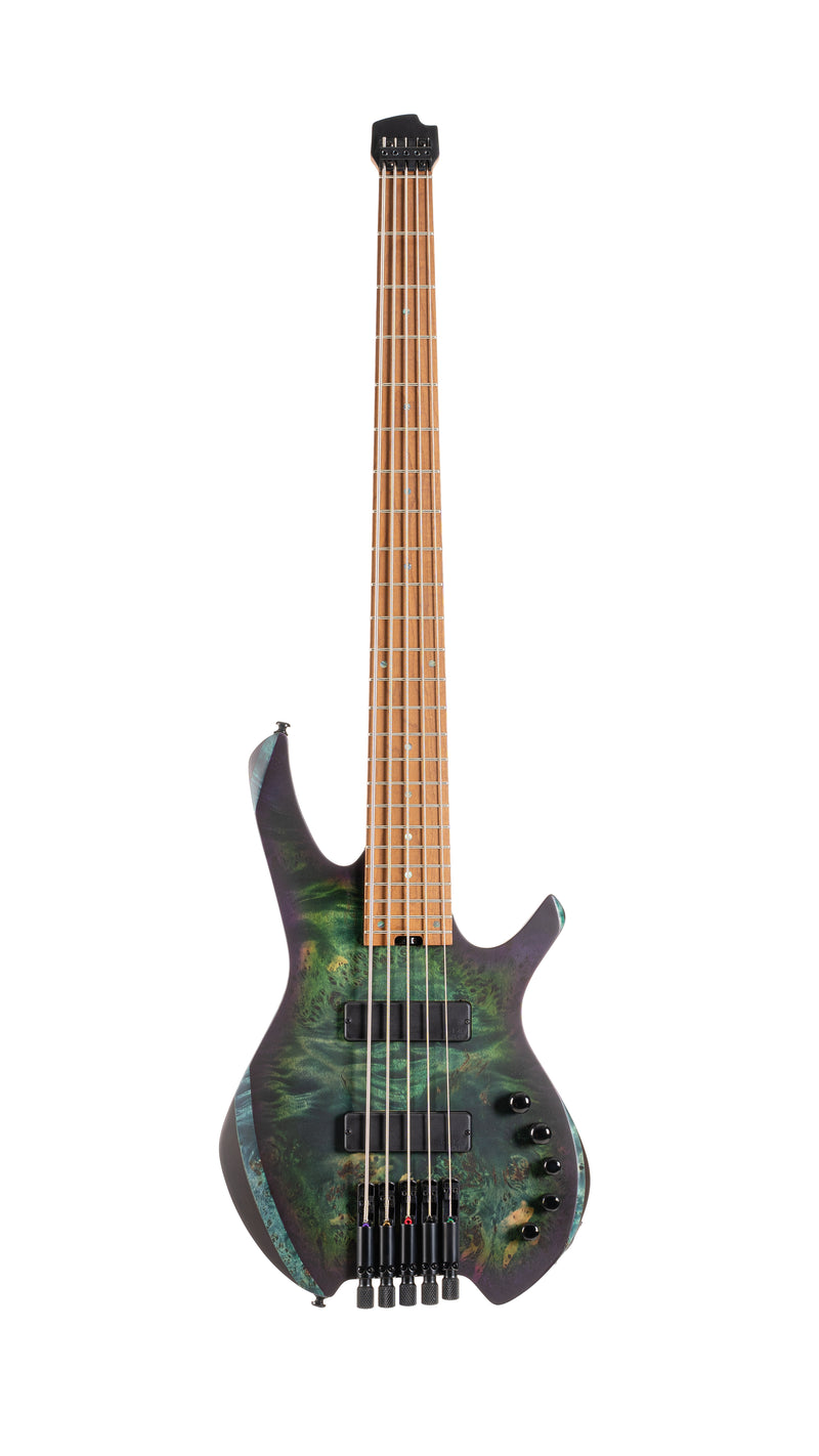 Cort SPACE5SDG Artisan Series Space 5 Bass Guitar (5 String). Star Dust Green