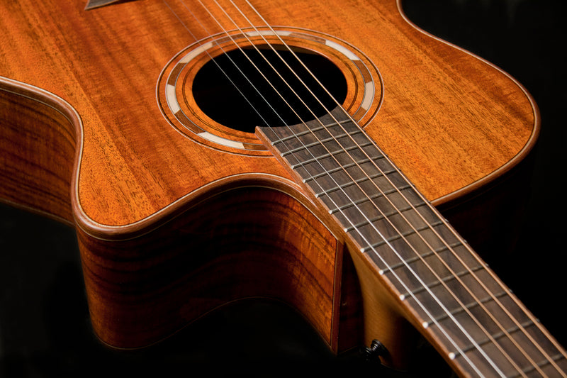 Washburn G55CE Comfort Deluxe 55 Series Grand Auditorium Cutaway Acoustic Electric Guitar. Koa