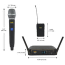 CAD WX120 Complete Wireless Mic System with HH & BP Transmitters includes Lav, Headset, and Guitar cable