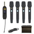 CAD WX54 4 Channel Wireless Handheld Microphone System with Case