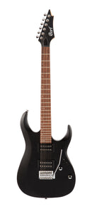 Cort X100OPBK X Series 100 Double Cutaway Electric Guitar. Open Pore Black