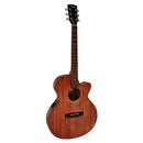Cort SFXMEMOP SFX Series Acoustic Electric Cutaway Guitar. Open Pore Mahogany