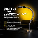 CAD AMC105SNO-19 Omni Dynamic Mic with 1 DPDT Push-to-Talk Switch 19in Gooseneck & 2-3/4in Flange