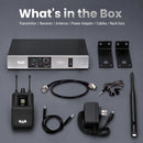 CAD GXLIEM Freq Agile Wireless In Ear Monitor System includes MEB1 Earbuds, Rack Ears & Antenna Kit