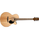 Jasmine S34C Orchestra Acoustic Guitar, Spruce Top, Sapele Back & Sides, Advanced X Bracing, Venetian Cutaway, Slim Neck, 25.5" Scale, Natural Finish, Chrome Tuners, Rich Balanced Tone